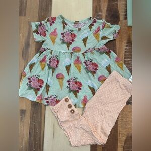 Posh Peanut Sophia peplum pants set 4T